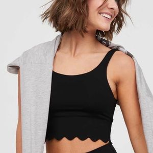 OFFLINE by Aerie Longline Scalloped Sports Bra | Size S